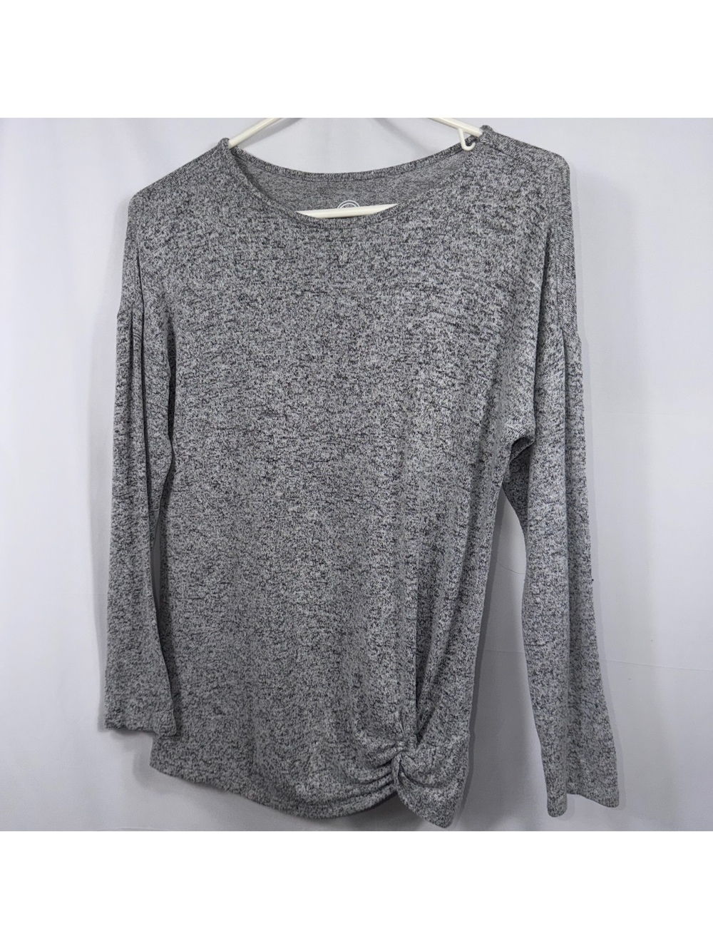 Wonder Nation Girls 10-12 Gray Twist Front Top